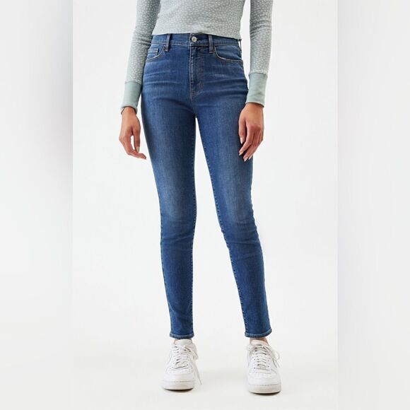 Pacsun High Rise Ankle Jegging Super Stretch Blue Jeans Women Size 25 - Picture 1 of 12